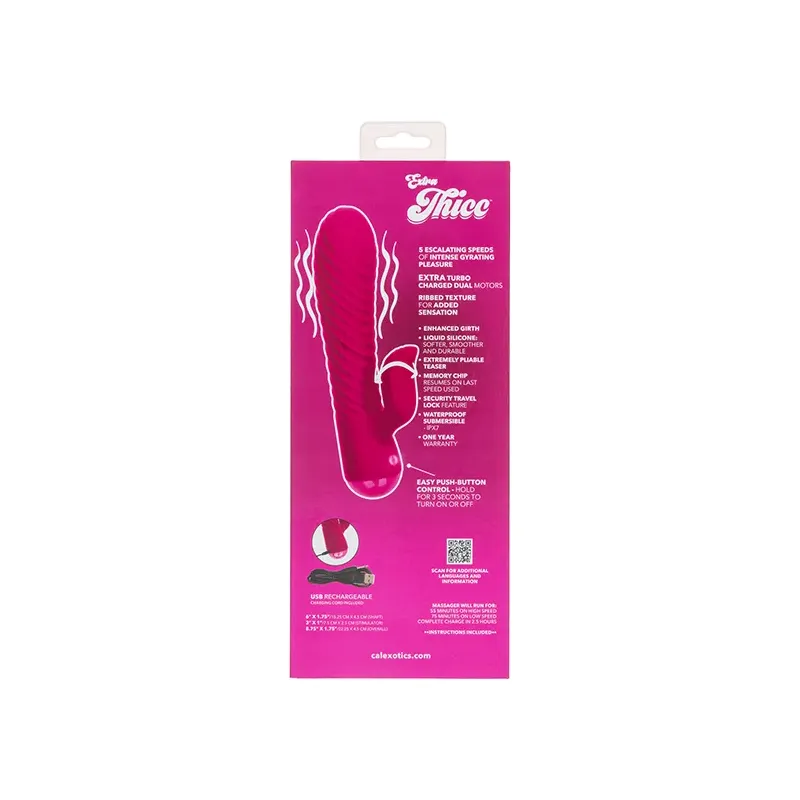 Thick Gyrating Rabbit Vibrator with Dual Motors