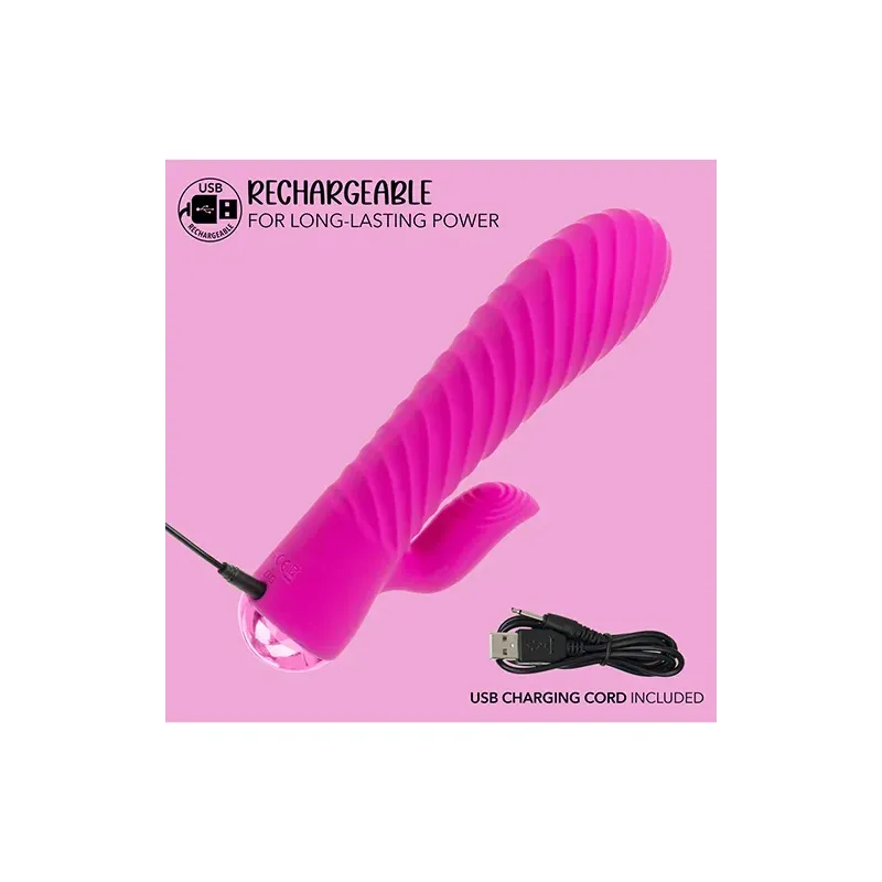 Thick Gyrating Rabbit Vibrator with Dual Motors