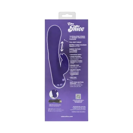 Thick Deep-Thrust Rabbit Vibrator with Triple Motors