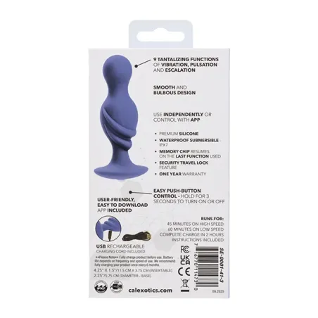 App-Enabled Anal Probe with Vibration and Escalating Functions