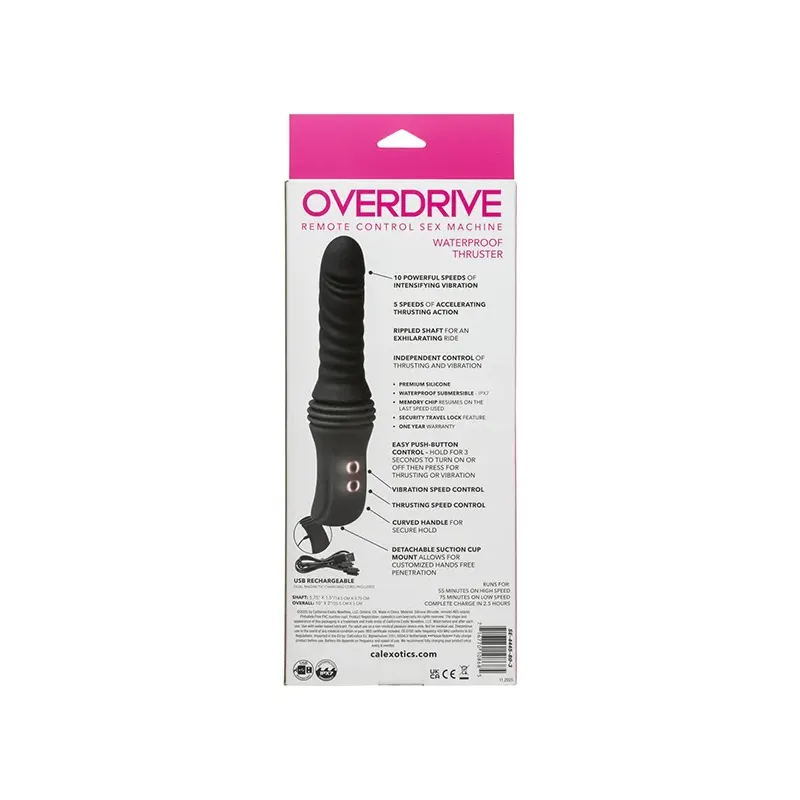 Remote Control Thrusting Vibrator with Suction Cup Base