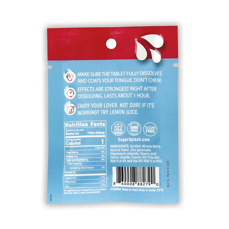 Sugar Splash Taste Changing Tablets with 2 pc Sachet