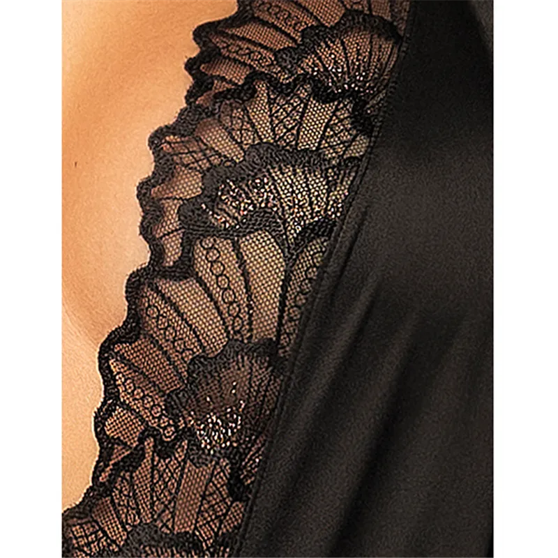 Scalloped Lace Halter Teddy with Open Back