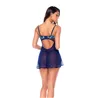 Floral Embroidered Lace Babydoll with Thong