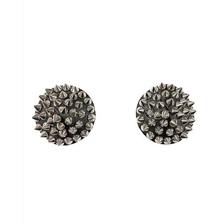 Round Spiked Reusable Pasties in PU Leather