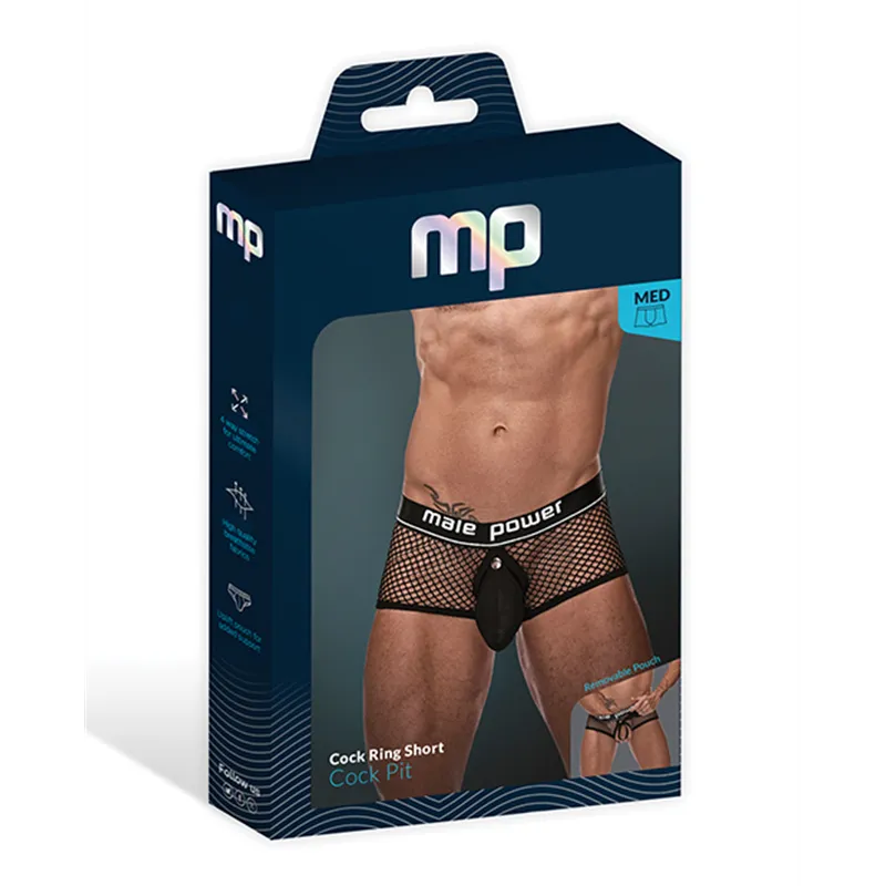 Fishnet Mini Short with Cock Ring