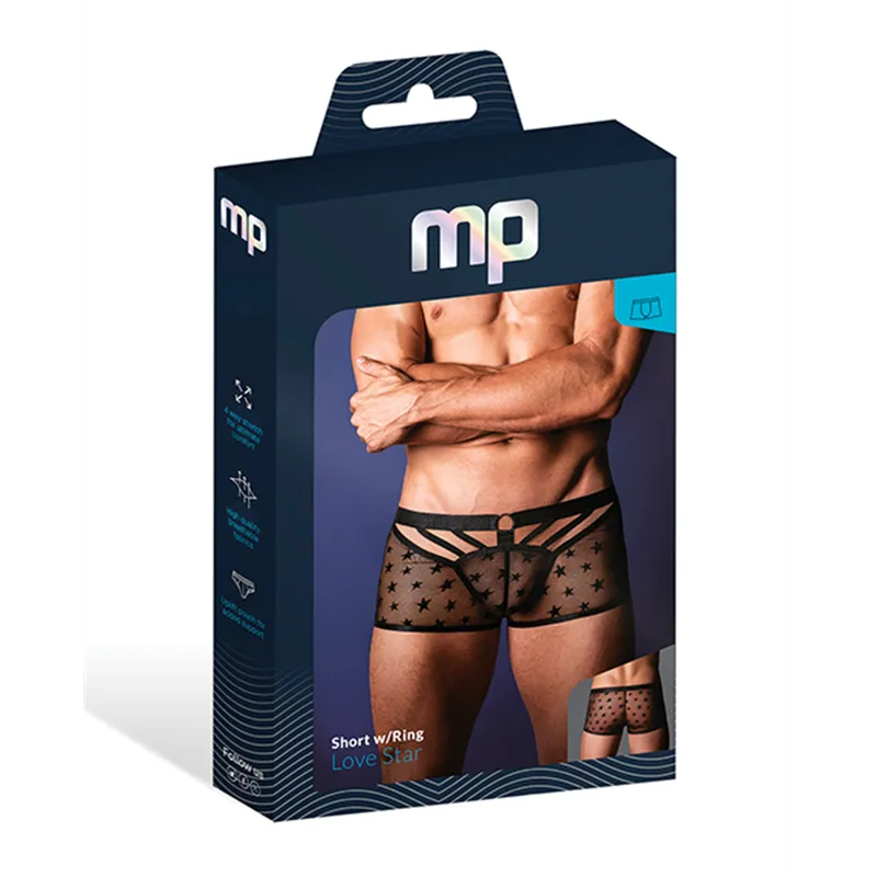 Love Star Mini Trunk Short with Metal Ring