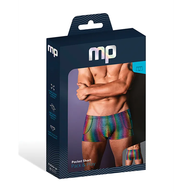 Rainbow Pocket Short with Hip Pockets