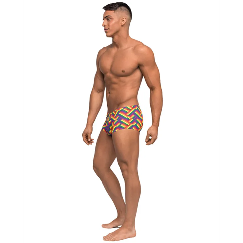 Pride Rainbow Herringbone Contoured Pouch Mini Short