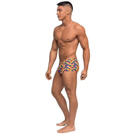 Pride Rainbow Herringbone Contoured Pouch Mini Short