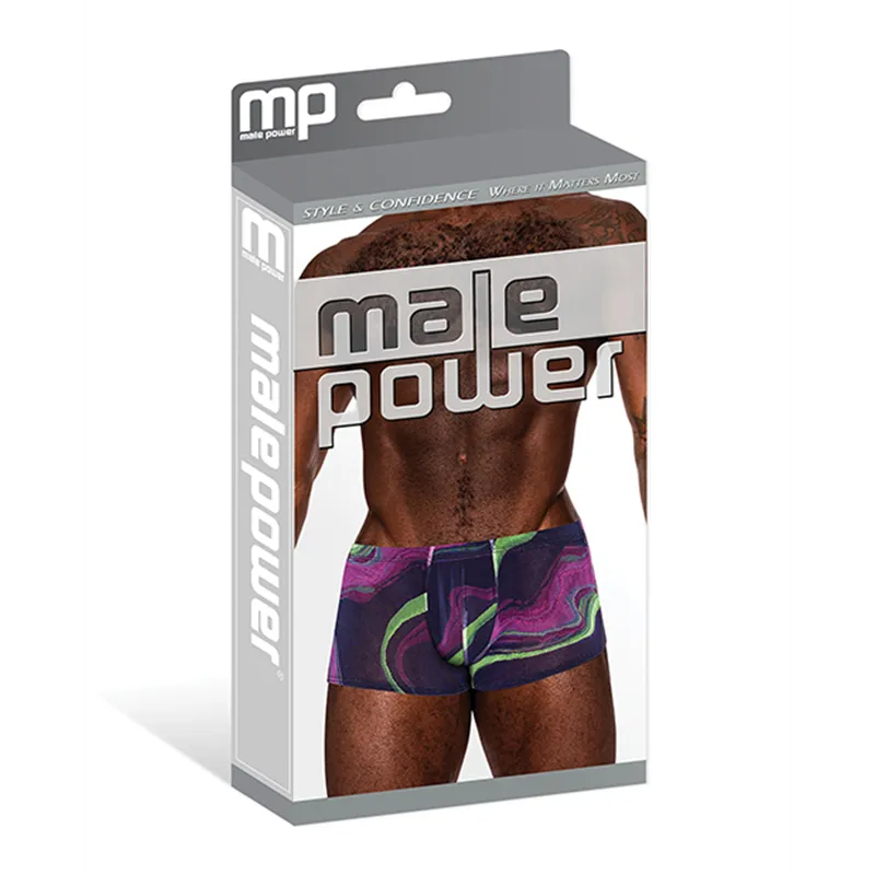 Galactic Sheer Micro Mesh Mini Short with Contour Pouch