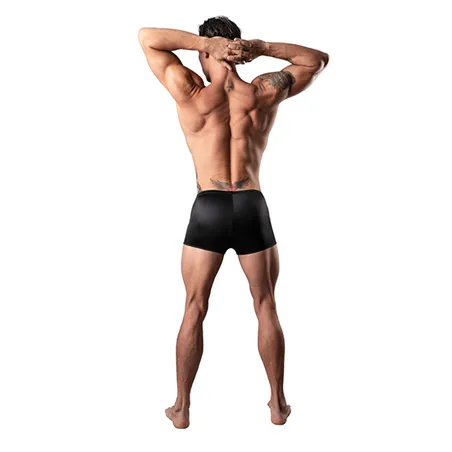 Satin Lycra Boxer in Black