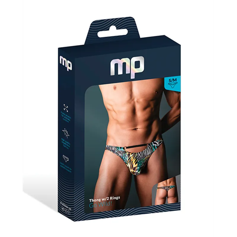 Go Wild Animal Print Thong with Ring Details