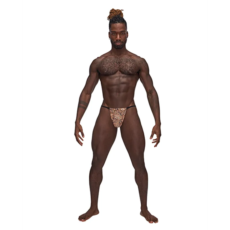 Animal Print Posing Strap Thong