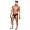 Stretch Mesh Thong with Shaft Pouch