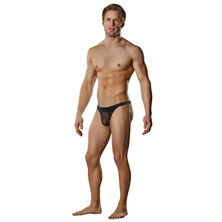 Sheer Nylon Pouch Thong