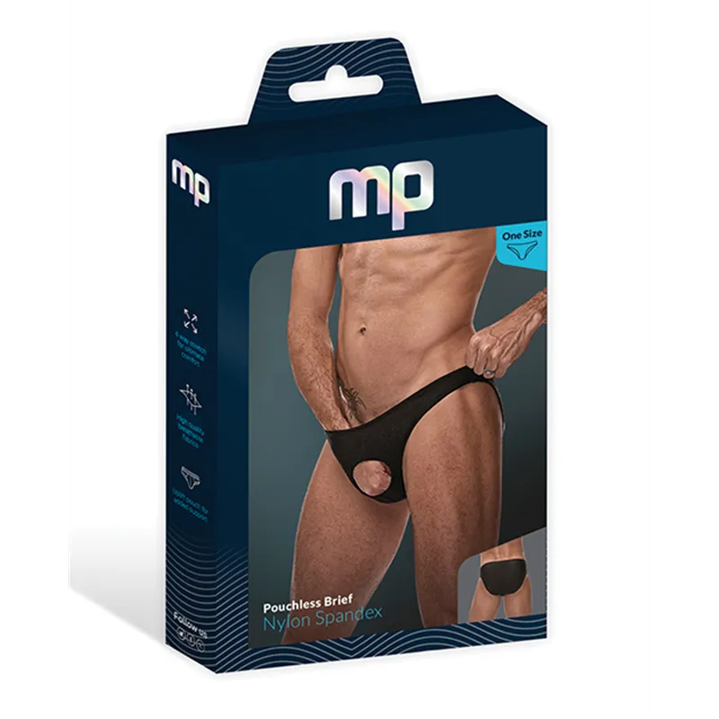 Pouchless Brief in Polyester and Spandex