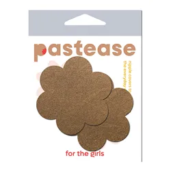 Daisy Suede Flower Pasties in Tan