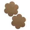 Daisy Suede Flower Pasties in Tan