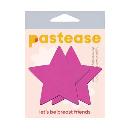 Star Nipple Pasties Black Light Reactive Neon Pink