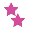 Star Nipple Pasties Black Light Reactive Neon Pink