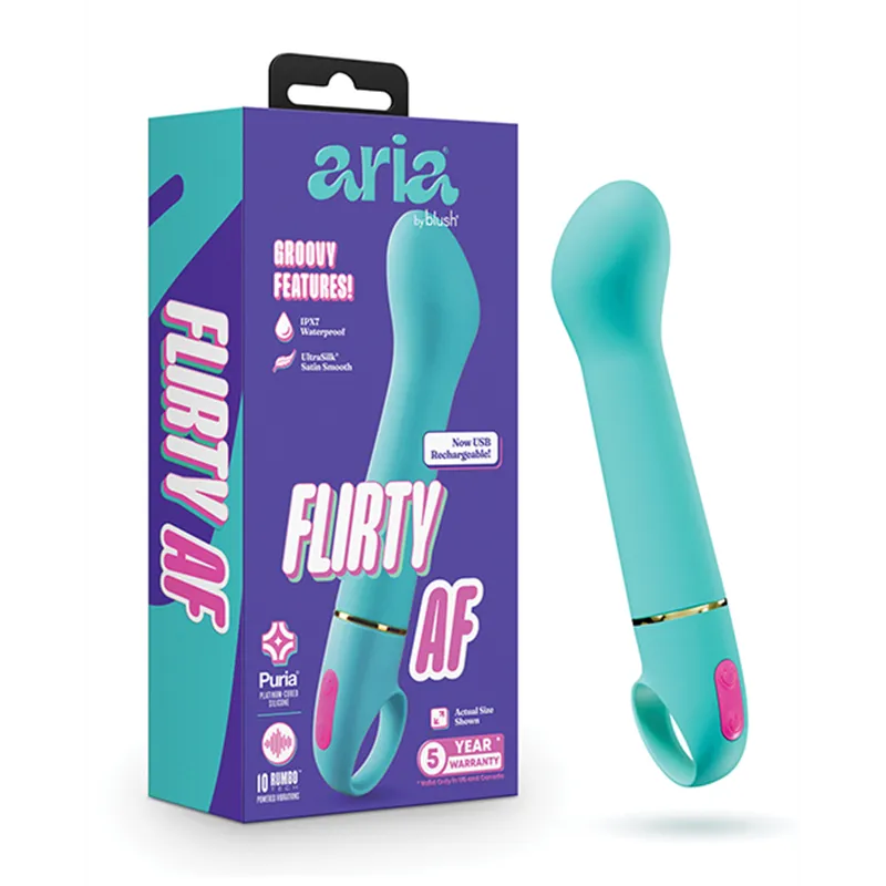 Aria Flirty AF Rechargeable G-Spot Vibrator with RumboTech