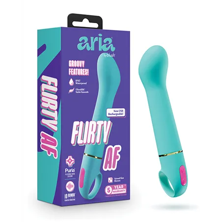 Aria Flirty AF Rechargeable G-Spot Vibrator with RumboTech
