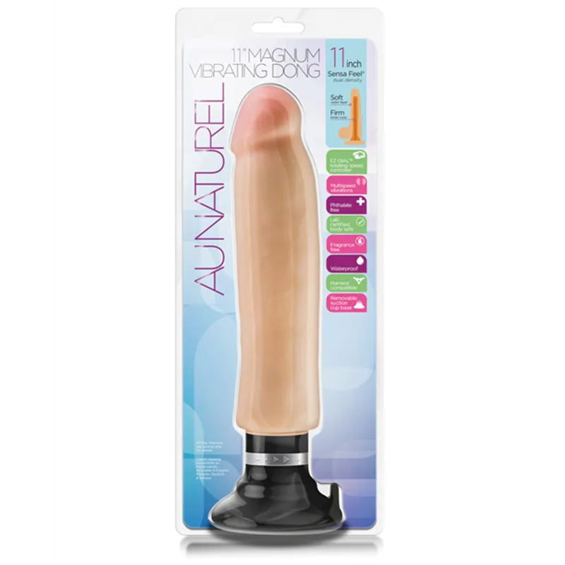 Magnum 11 Inch Vibrating Dong with Suction Cup Base