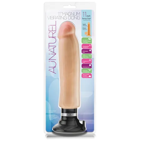Magnum 11 Inch Vibrating Dong with Suction Cup Base