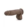 Dual Density Realistic Dildo with Flexible Spine in Chocolate