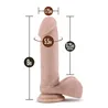Dual Density Sensa Feel Dildo 8 Inch in Beige