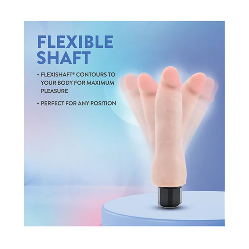 Au Naturel Vibrating Realistic Dildo with Posable Core