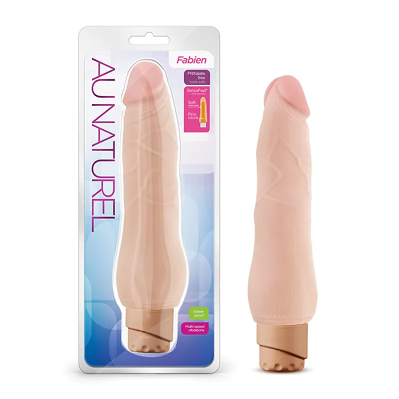 Realistic Vibrating Dildo with Dual Density TPE