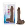 Realistic Dildo with Dual Density and Flexible Spine in Chocolate
