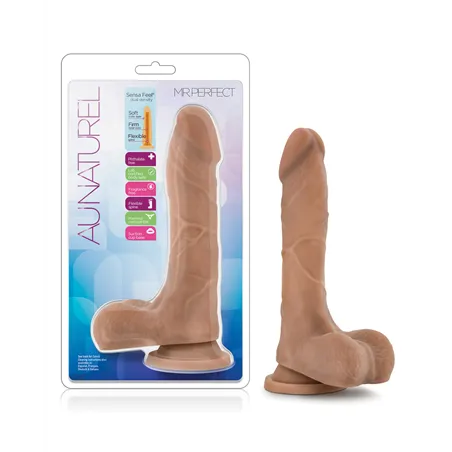 Realistic Dual Density Dildo with Flexible Spine in Mocha