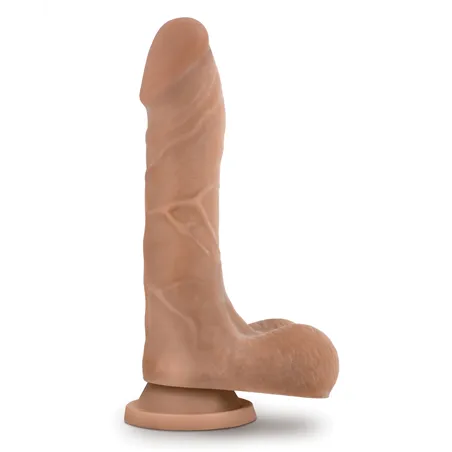 Realistic Dual Density Dildo with Flexible Spine in Mocha