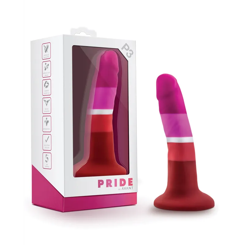 Avant P3 Lesbian Pride Silicone Dildo