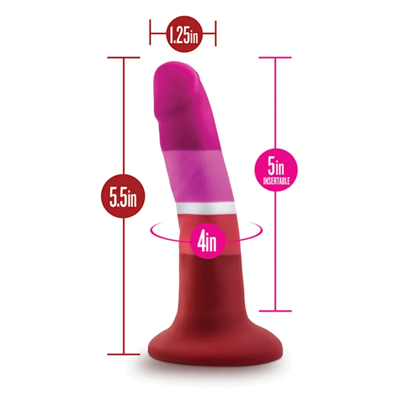 Avant P3 Lesbian Pride Silicone Dildo