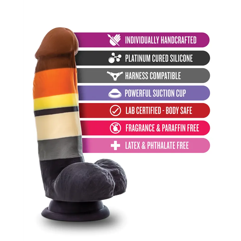 Bear Pride Silicone Dildo with Suction Cup Base