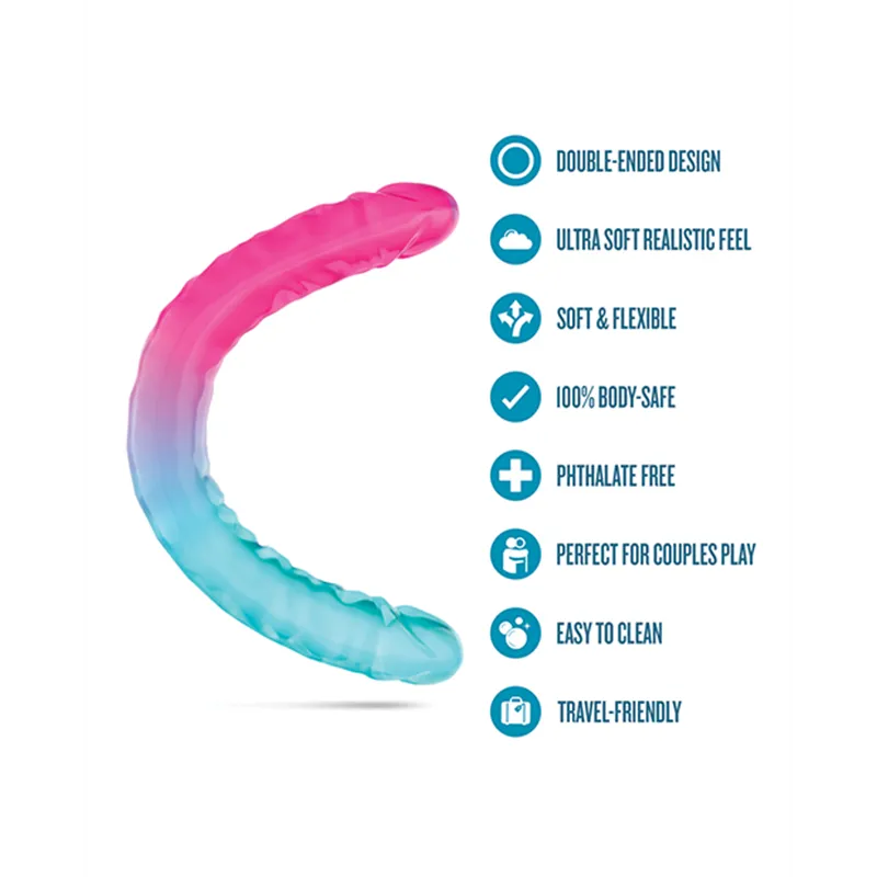 Double Dong with Multicolor Gradient Finish 18 Inch