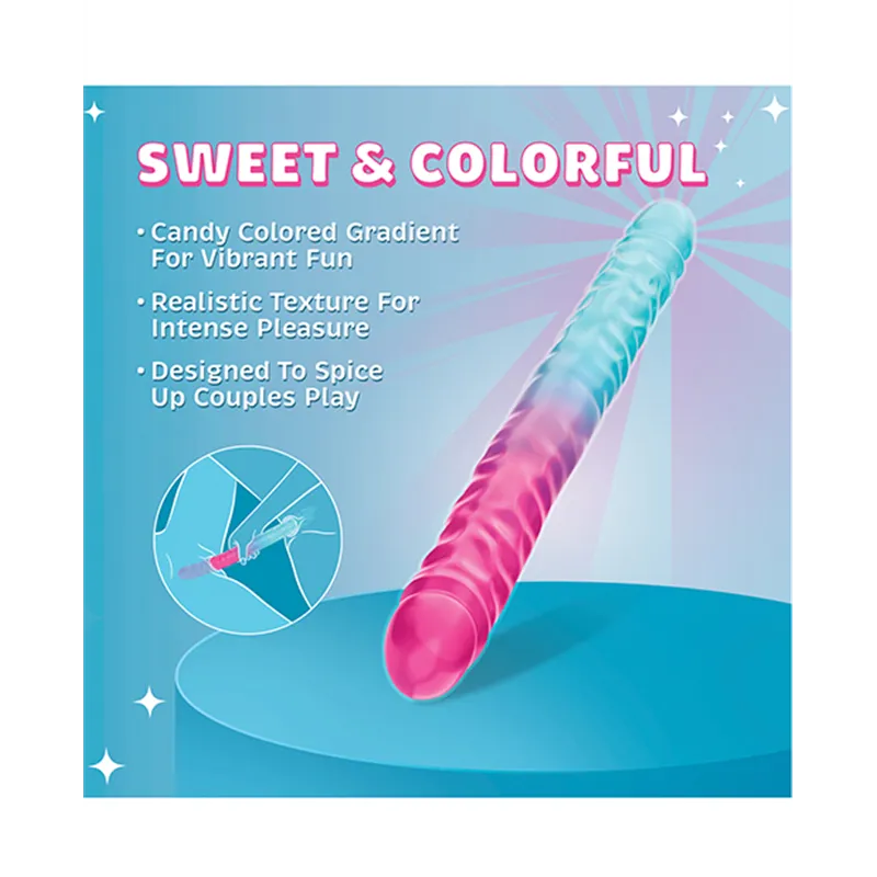Double Dong with Multicolor Gradient Finish 18 Inch