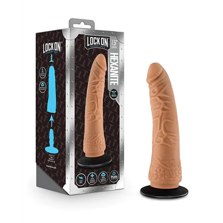 Lock On Hexanite Realistic Silicone Dildo with Suction Cup