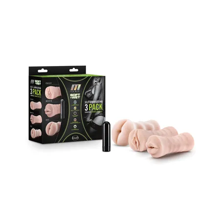 Vibrating Stroker Sleeve Kit with Bullet Vibe, 3 Sleeves