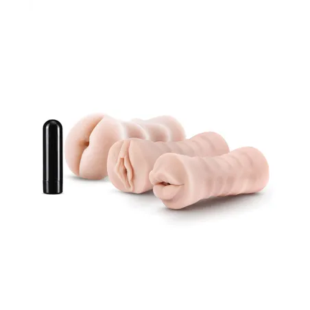 Vibrating Stroker Sleeve Kit with Bullet Vibe, 3 Sleeves