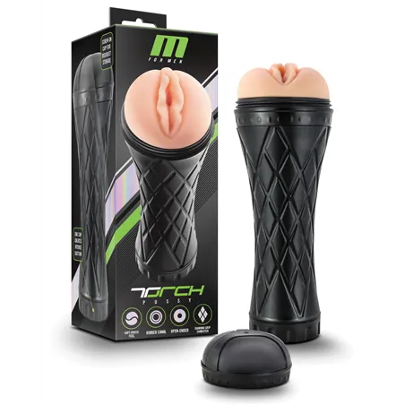 The Torch Pocket Masturbator with Diamond Grip Canister
