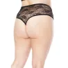 Stretch Lace High Waist Thong