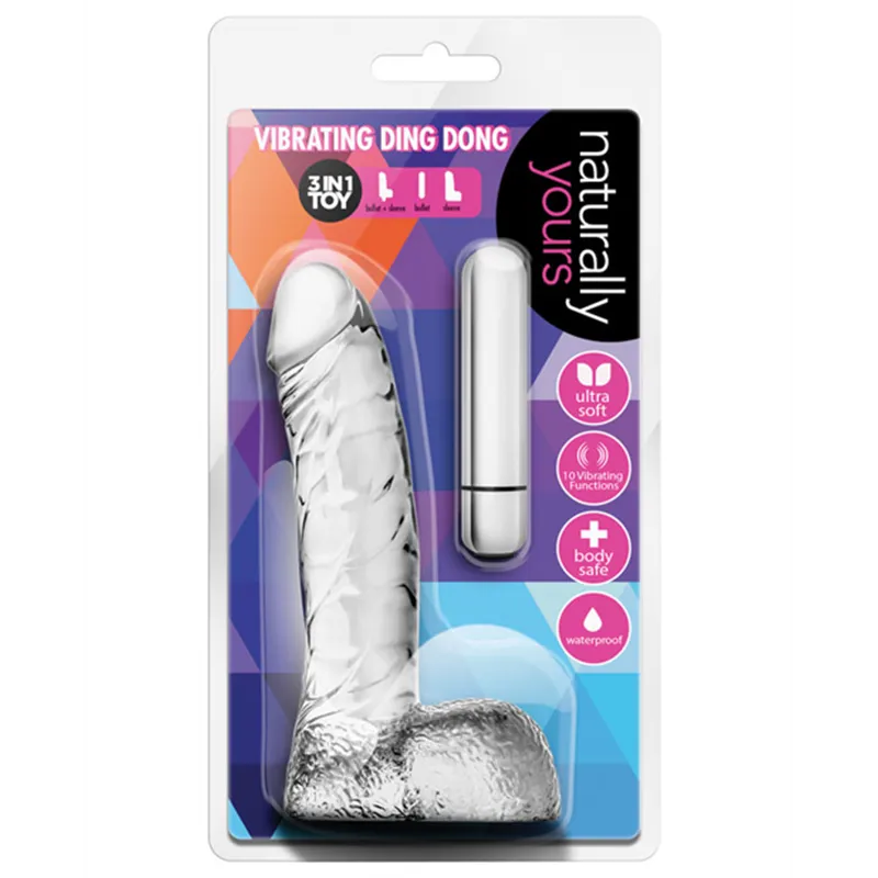 Vibrating Classic Dildo with Removable Bullet