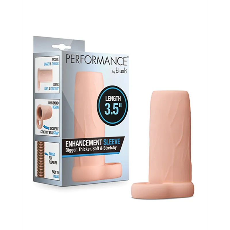 Penis Enhancement Sleeve 3.5 Inch with Ribbed Interior