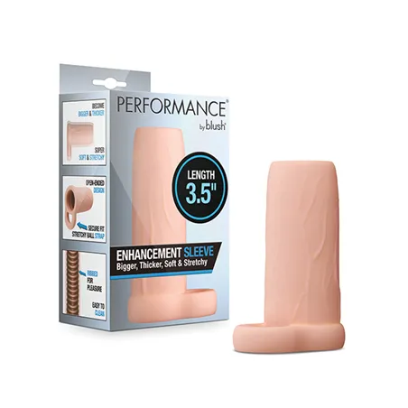 Penis Enhancement Sleeve 3.5 Inch with Ribbed Interior