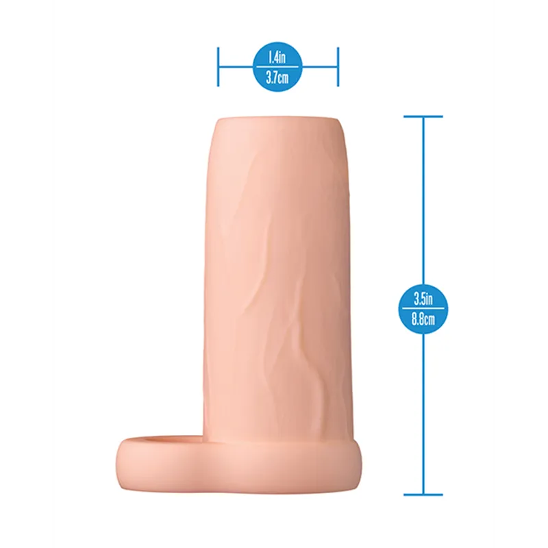 Penis Enhancement Sleeve 3.5 Inch with Ribbed Interior